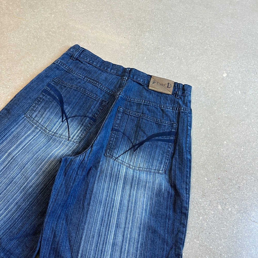 Godbody Denim Technology Baggy Fit Jeans Blue Wash Men's Size 32